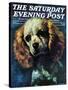 "Cocker Spaniel," Saturday Evening Post Cover, March 1, 1975-L. Mayer-Stretched Canvas