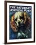 "Cocker Spaniel," Saturday Evening Post Cover, March 1, 1975-L. Mayer-Framed Giclee Print