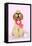 Cocker Spaniel Sitting Next to Cupcake Wearing-null-Framed Stretched Canvas