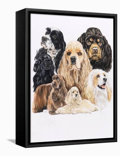 Cocker Spaniel-Barbara Keith-Framed Stretched Canvas