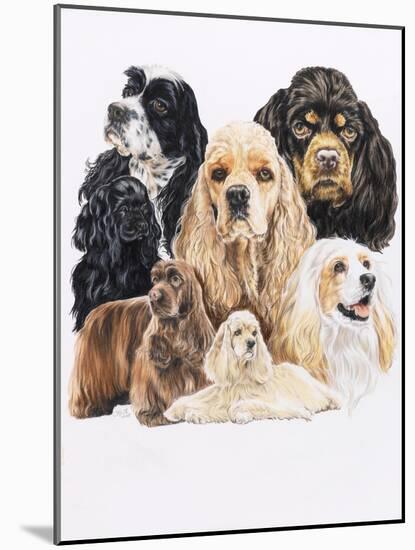 Cocker Spaniel-Barbara Keith-Mounted Giclee Print