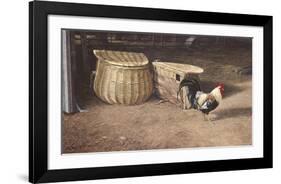 Cockerel And Baskets-Peter Munro-Framed Premium Giclee Print