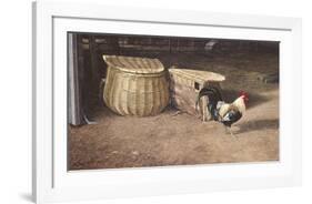 Cockerel And Baskets-Peter Munro-Framed Premium Giclee Print