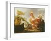 Cockerel and Hens in a Landscape, 1649-Gysbert Hondecoeter-Framed Giclee Print