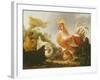 Cockerel and Hens in a Landscape, 1649-Gysbert Hondecoeter-Framed Giclee Print