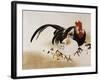 Cockerel, Hen and Chicks, 1892-Hashiguchi Goyo-Framed Giclee Print