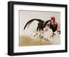 Cockerel, Hen and Chicks, 1892-Hashiguchi Goyo-Framed Giclee Print