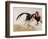 Cockerel, Hen and Chicks, 1892-Hashiguchi Goyo-Framed Giclee Print