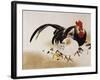 Cockerel, Hen and Chicks, 1892-Hashiguchi Goyo-Framed Giclee Print