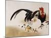 Cockerel, Hen and Chicks, 1892-Hashiguchi Goyo-Mounted Giclee Print