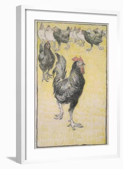 Cockerel-Theophile Alexandre Steinlen-Framed Giclee Print