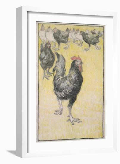 Cockerel-Theophile Alexandre Steinlen-Framed Giclee Print