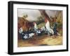 Cockerels in a Landscape-William Joseph Shayer-Framed Giclee Print