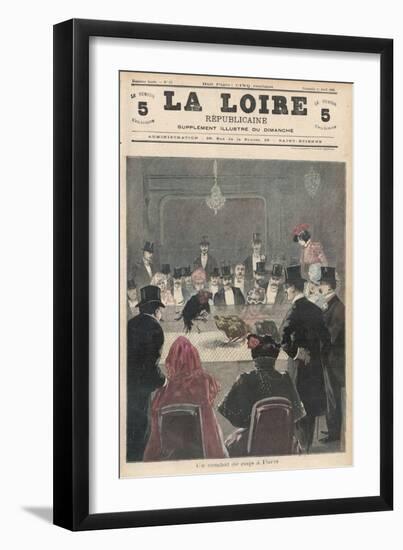 Cockfighting in France-null-Framed Art Print