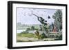 Cockney Sportsmen: Shooting Flying, Engraved by James Gillray (1757-1815) 1800-Isaac Cruikshank-Framed Premium Giclee Print