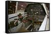 Cockpit of a P-40E Warhawk-null-Framed Stretched Canvas