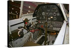 Cockpit of a P-40E Warhawk-null-Stretched Canvas
