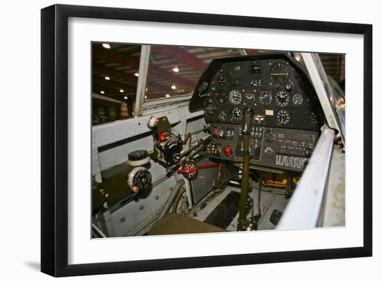 Cockpit of a P-40E Warhawk-null-Framed Photographic Print