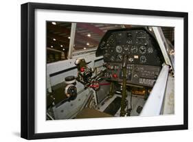 Cockpit of a P-40E Warhawk-null-Framed Photographic Print