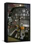 Cockpit of a P-40E Warhawk-null-Framed Stretched Canvas