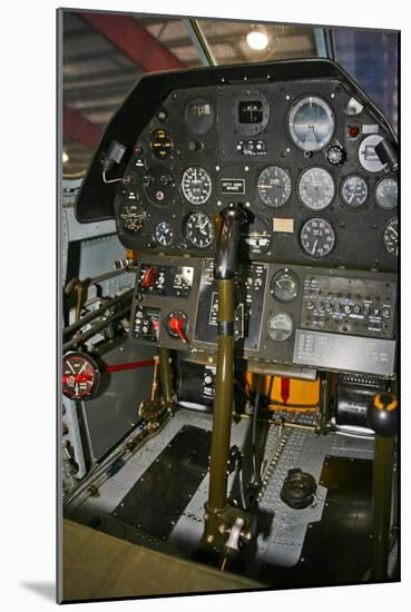 Cockpit of a P-40E Warhawk-null-Mounted Photographic Print