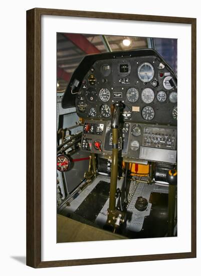 Cockpit of a P-40E Warhawk-null-Framed Photographic Print