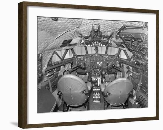 Cockpit of Comet 3 Aircraft-null-Framed Photographic Print