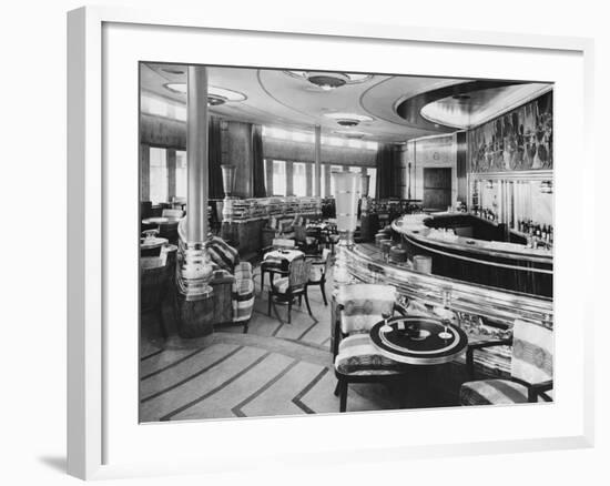 Cocktail Bar of the Queen Mary-null-Framed Photographic Print