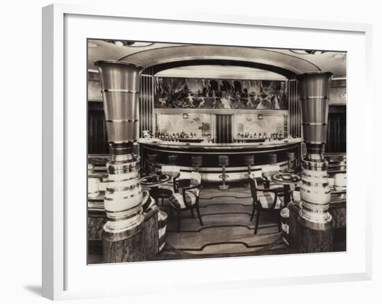 Cocktail Bar on Queen Mary-null-Framed Photographic Print