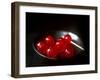 Cocktail Cherries in a Black Bowl-Michael Paul-Framed Photographic Print