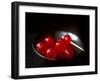 Cocktail Cherries in a Black Bowl-Michael Paul-Framed Photographic Print