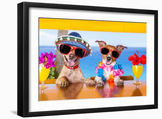 Cocktail Dogs-Javier Brosch-Framed Photographic Print