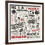 Cocktail Doodles, Hand Drawn Design Elements-Andriy Zholudyev-Framed Art Print