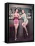 Cocktail Girls 1950s-Charles Woof-Framed Stretched Canvas