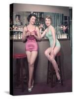 Cocktail Girls 1950s-Charles Woof-Stretched Canvas