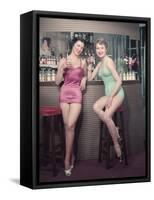 Cocktail Girls 1950s-Charles Woof-Framed Stretched Canvas