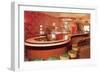 Cocktail Lounge with Curving Bar-null-Framed Art Print