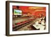 Cocktail Lounge-null-Framed Art Print