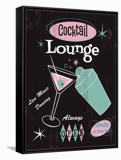 Cocktail Lounge-Fiona Stokes-Gilbert-Framed Stretched Canvas