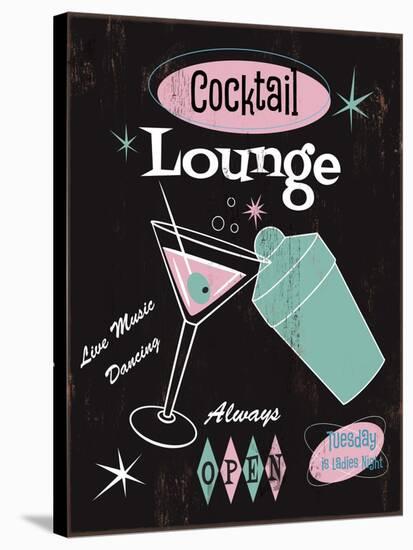 Cocktail Lounge-Fiona Stokes-Gilbert-Stretched Canvas