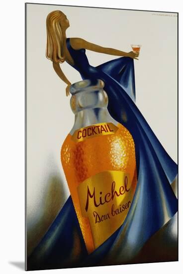 Cocktail Michel Doux Baiser Advertising Poster-S. Henchoz-Mounted Premium Giclee Print