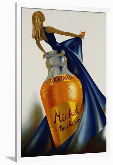 Cocktail Michel Doux Baiser Advertising Poster-S. Henchoz-Framed Giclee Print