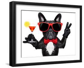 Cocktail Party Dog-Javier Brosch-Framed Premium Photographic Print