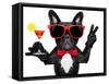 Cocktail Party Dog-Javier Brosch-Framed Stretched Canvas