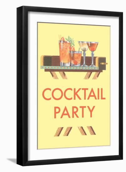 Cocktail Party, Drinks-null-Framed Art Print