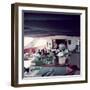 Cocktail Party on Deck of Famous Yacht 'Christina O' Owned by Shipping Magnate Aristotle Onassis-Dmitri Kessel-Framed Photographic Print