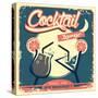 Cocktail Retro Poster-Ayeshstockphoto-Stretched Canvas