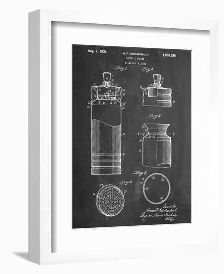 Cocktail Shaker Construction Patent-null-Framed Art Print