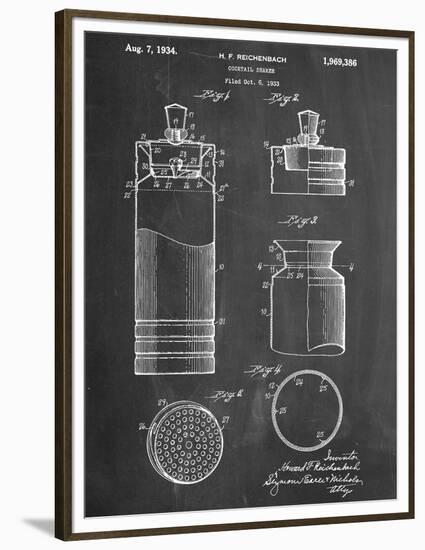 Cocktail Shaker Construction Patent-null-Framed Premium Giclee Print