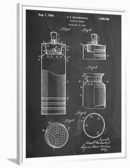 Cocktail Shaker Construction Patent-null-Framed Premium Giclee Print